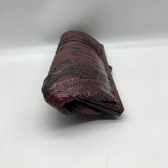 Kotur Pink And Black Snakeskin Clutch - Picture 3 of 10